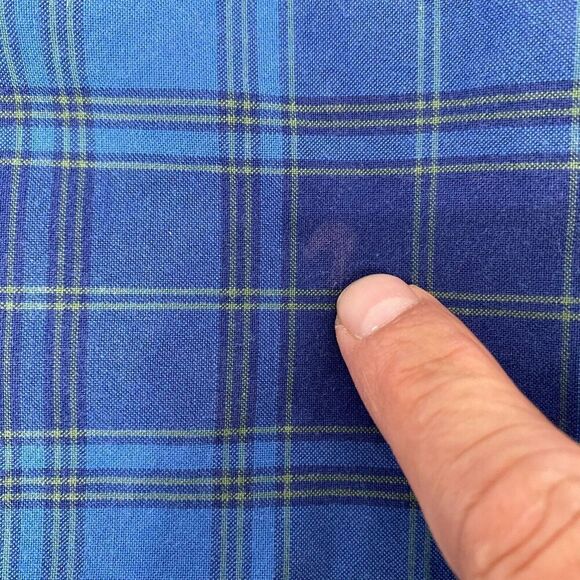 Vineyard Vines Collegiate Shirt Mens Size Medium Blue Plaid Button Up Cotton - Picture 4 of 10